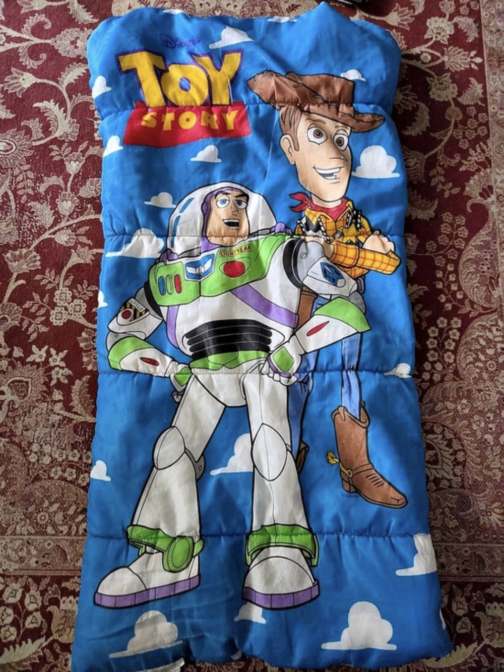 Vintage Disney Toy Story Sleeping Bag Blue